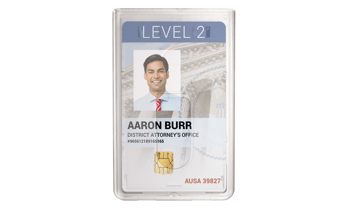 Premium Vertical Rigid One-Card Holder with Thumb notches