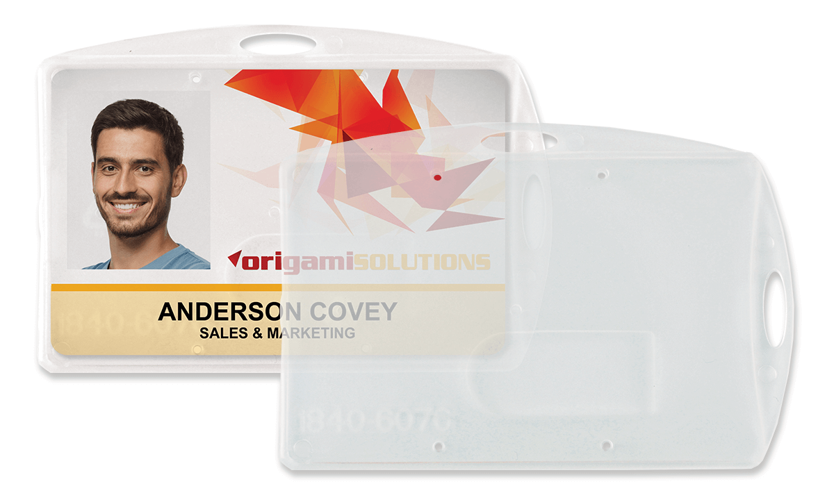 Semi-Rigid Multi-Card Holder with Thumb Notch - Frosted
