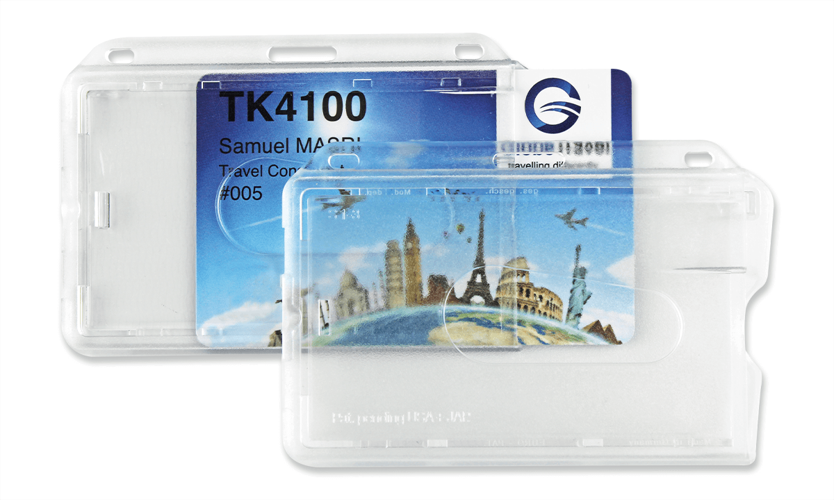 Premium Horizontal Rigid One-Card Holder with Thumb Notch