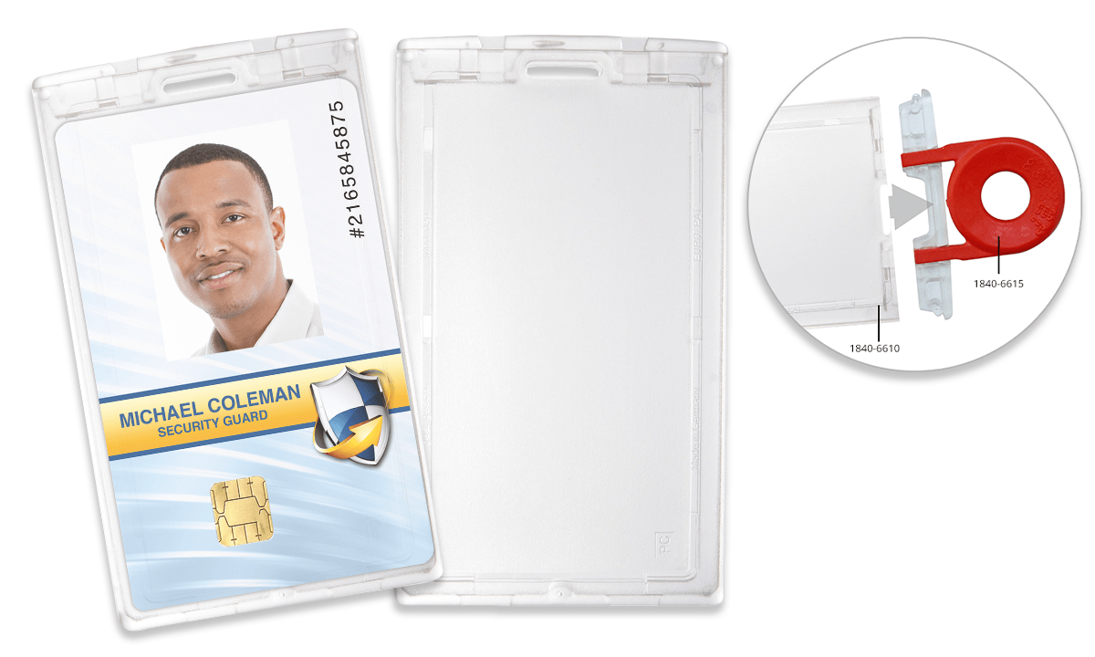 Premium Vertical Rigid Key-Lock Multi-Card Holder