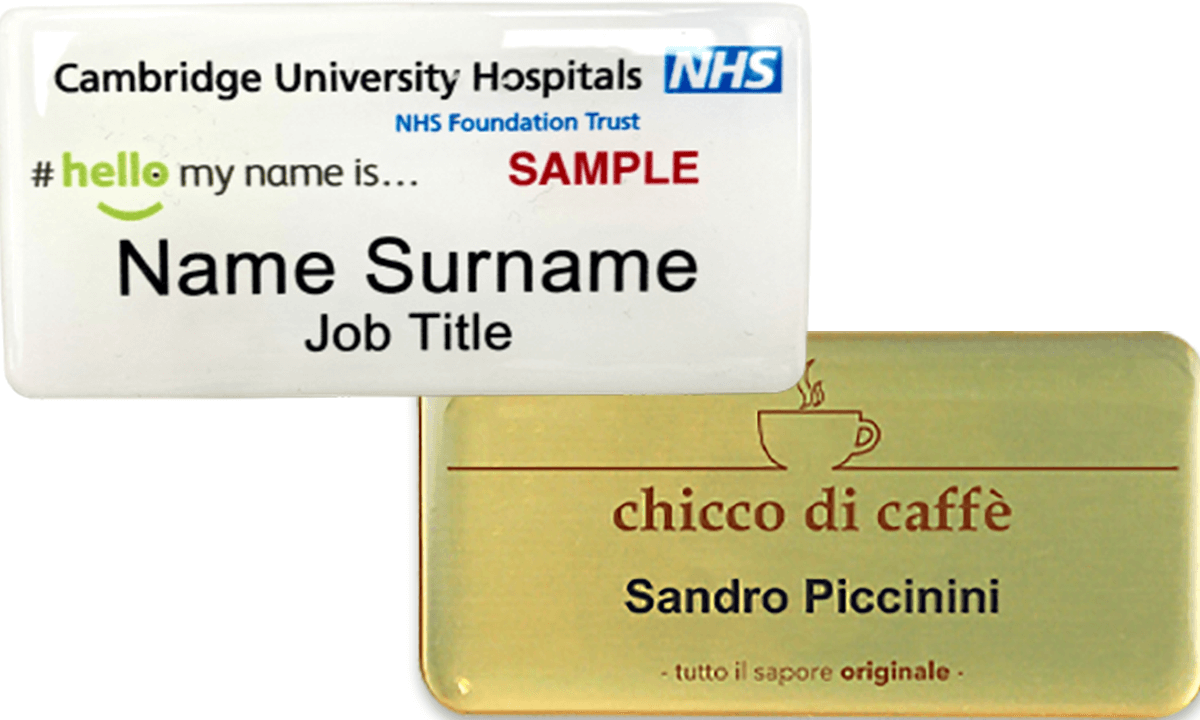 Premium Impress Name Badge, 75 X 38 mm