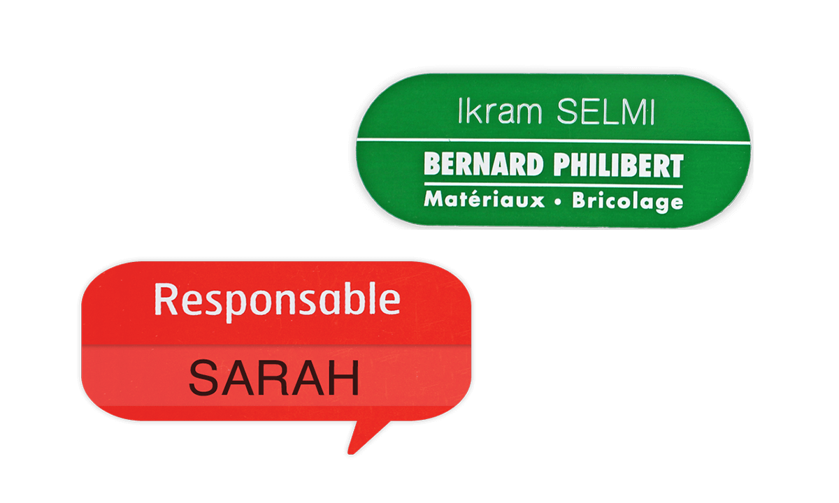 Premium Impress Name Badge, Special Shape