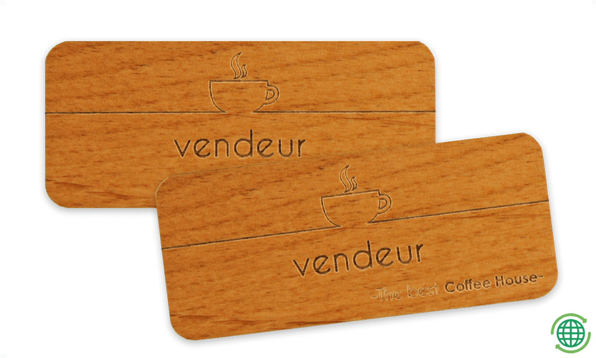 Impress Wooden Name Badge, 60 X 25 mm
