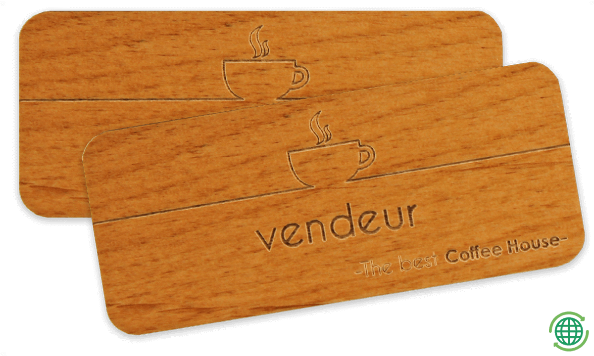 Impress Wooden Name Badge, 75 X 32 mm