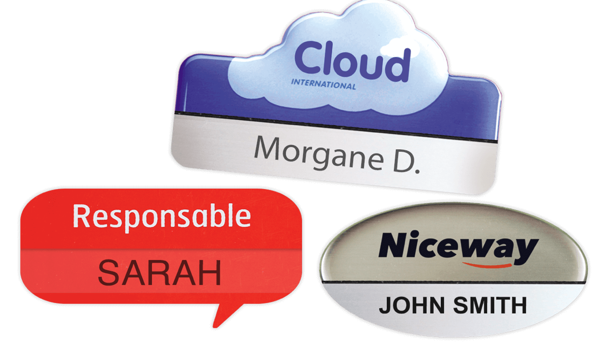Premium Reusable Name Badge, Special Shape