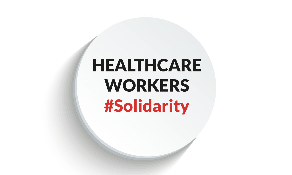 Healthcare Workers Badge, 50 mm Round