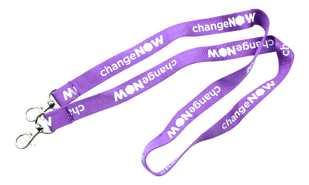 Custom 25mm Open-Ended Ribbed Polyester Lanyards - One Colour Print