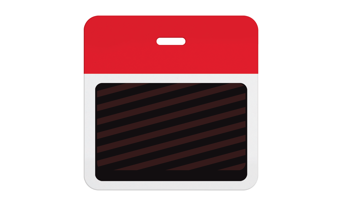2-pieces thermal clip-on TEMPBadges - Back part with red top