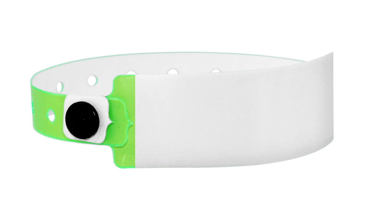 Write-on Vinyl wristbands 25 mm lively lime
