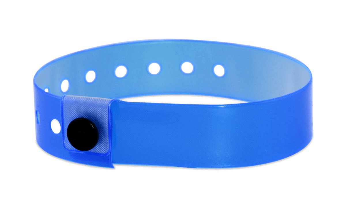 Plain Translucent Vinyl Wristbands, 19 mm, Blueberry