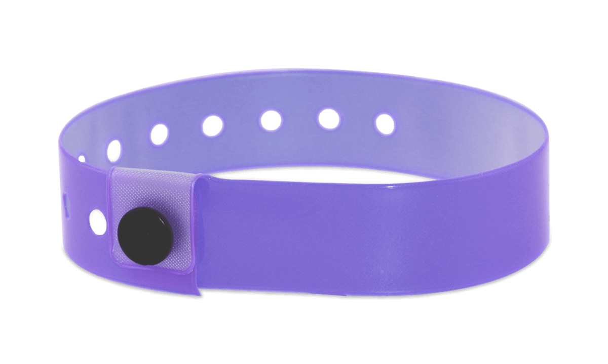 Plain Translucent Vinyl Wristbands, 19 mm, Aqua Violet