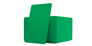 Blank Green PVC cards - 760 mic