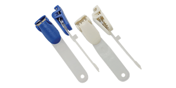 Coloured Suspender Clip with Molded Nylon Strap
