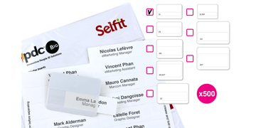 Single line Selfit® Inserts, 70 x 12 mm, White, 500 inserts