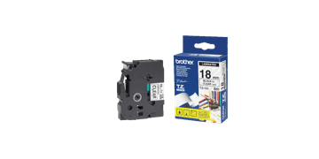 Brother P-touch Tapes, 18 mm, Black On Clear Tape