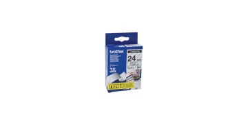 Brother P-touch Tapes, 24 mm, Black On Clear Tape