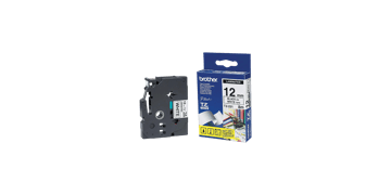 Brother P-touch Tapes, 12 mm, Blue On White Tape