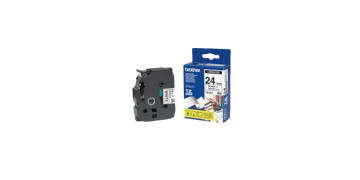 Brother P-touch Tapes, 24 mm, Black On White Tape