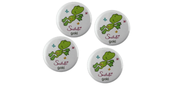 Button badges 32mm, round