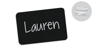 Chalkboard Badge 75Mm X 50Mm, Blank, Magnetic Fastener