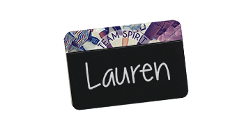 Chalkboard Name Badges, 75 X 50 mm, Custom Imprint at the Top