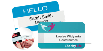 Reusable Selfit® Double line Name Badges, 70 X 40 mm