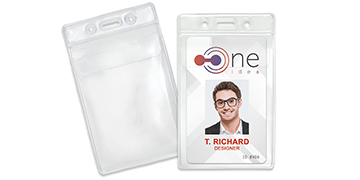 Vinyl Badge Holder with Tuck-In Flap - 67 x 99 mm Insert