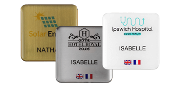 Premium Impress Name Badge, 50 X 50 mm