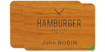 Impress Wooden Name Badge, 75 X 50 mm