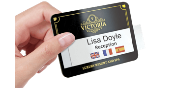 Reusable Selfit® PRO Multi line Name Badges, 75 X 55 mm
