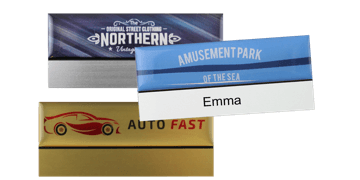 Premium Reusable Name Badge, 75 X 32 mm, 12 mm sticky label