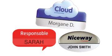 Premium Reusable Name Badge, Special Shape