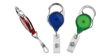 No-Twist Carabiner Badge-Reel - Translucent Colours