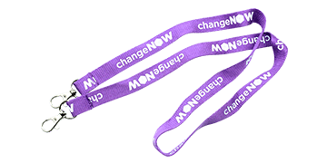 Custom 20mm Open-Ended Ribbed Polyester Lanyards - One Colour Print