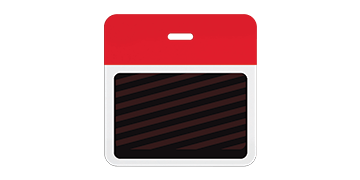 2-pieces thermal clip-on TEMPBadges - Back part with red top