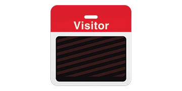 2-pieces thermal clip-on TEMPBadges - Back part with pre-printed red top