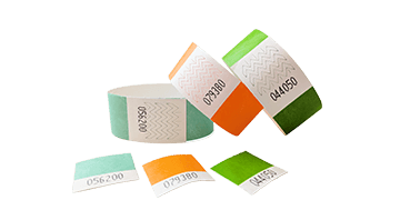 Pre-numbered Tyvek wristbands 25 mm with Tear-Off Tab - Box of 1000