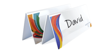 Reusable Customised Whiteboard Deskplates