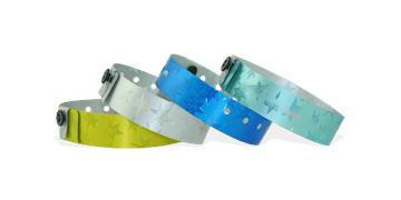 Holographic wristbands 19 mm stars