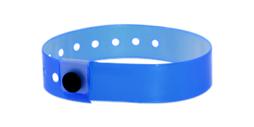 Plain Translucent Vinyl Wristbands, 19 mm, Blueberry