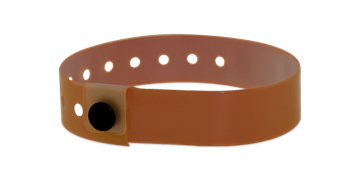 Plain Translucent Vinyl Wristbands, 19 mm, Mocha Ice