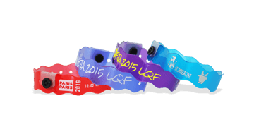 Custom Vinyl Wristbands "Wave", 19 mm